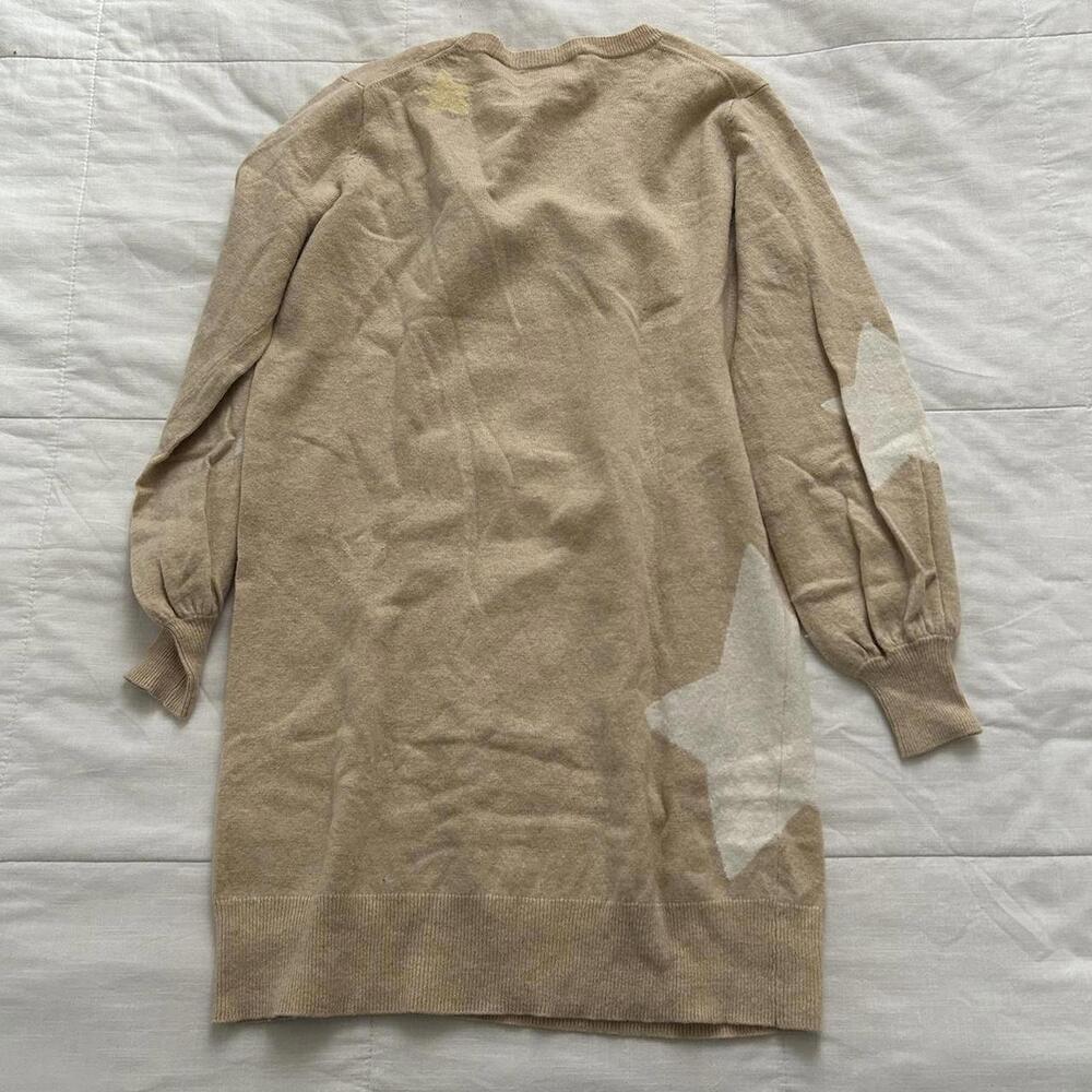 Tsumori Chisato tan sequin embroidered galaxy sweater dress - Picture 4 of 7